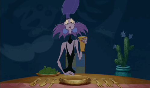 Emperor's New Groove Yzma Throwing Water GIF