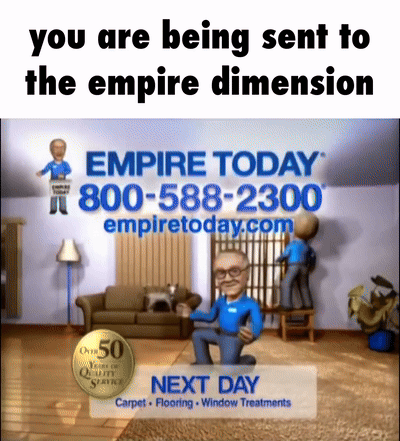 Empire Today Ad Man Kneeling Down