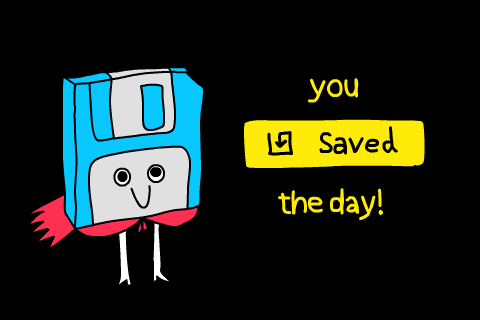 Employee Appreciation Day Floppy Disk Saves Day GIF