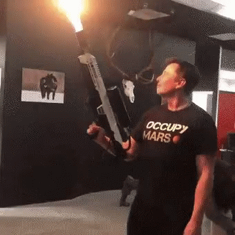 Employee Using Flamethrower GIF
