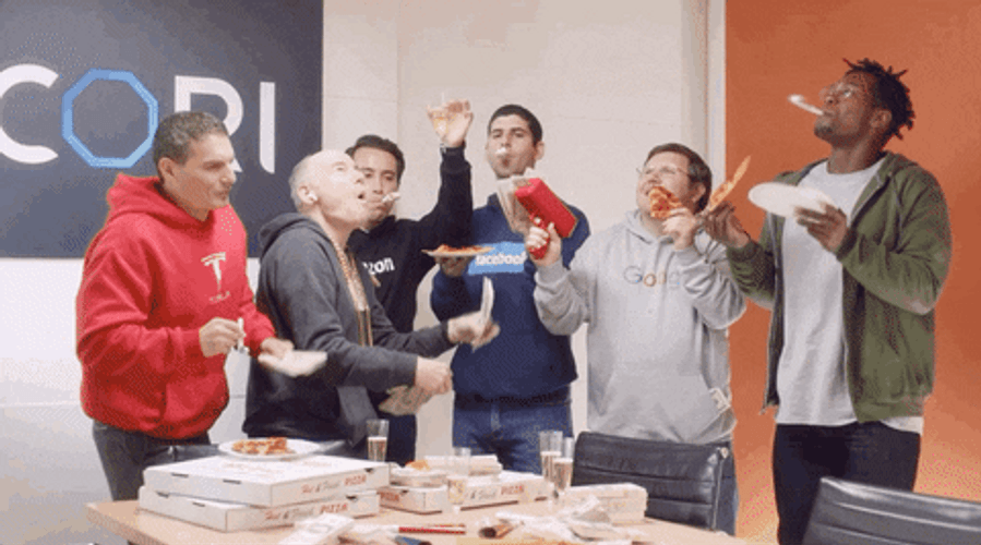 Employees Partying Funny Celebration GIF