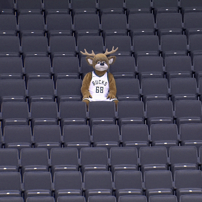 Empty Fan Milwaukee Bucks Mascot GIF