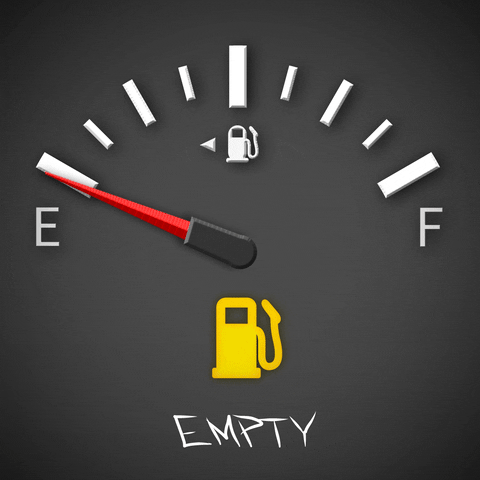Empty Gas Warning Dashboard Gauge GIF