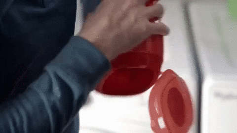 Empty Red Plastic Bottle GIF
