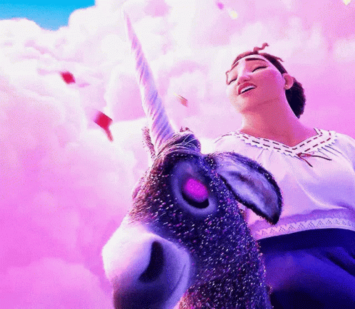 Encanto Luisa Riding Unicorn Dream GIF