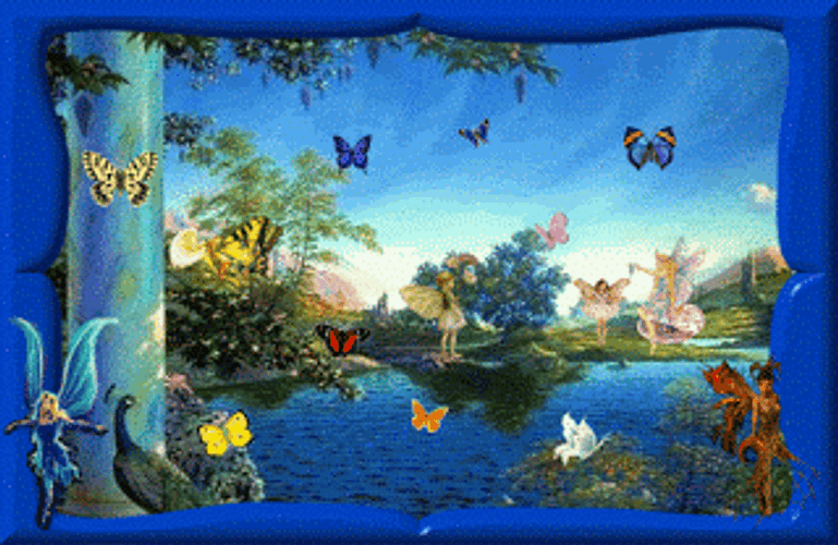 Enchanted Butterflies Painting GIF