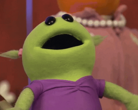 Endearing Nanalan Puppet Arm Stretch GIF