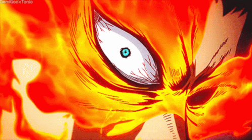 Endeavor Fiery Lit Eyes GIF