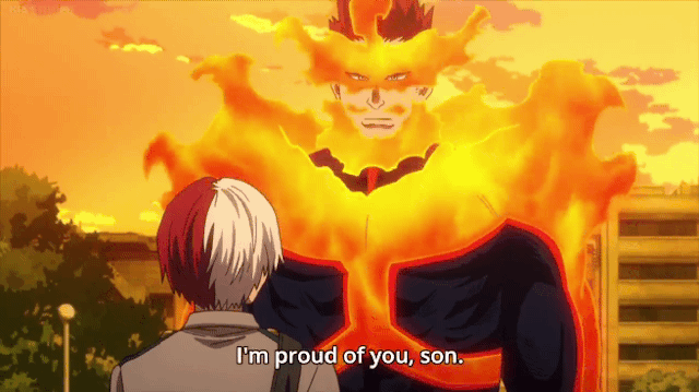 Endeavor Proud To Todoroki GIF