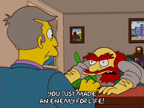Enemy For Life Groundskeeper Willie The Simpsons GIF