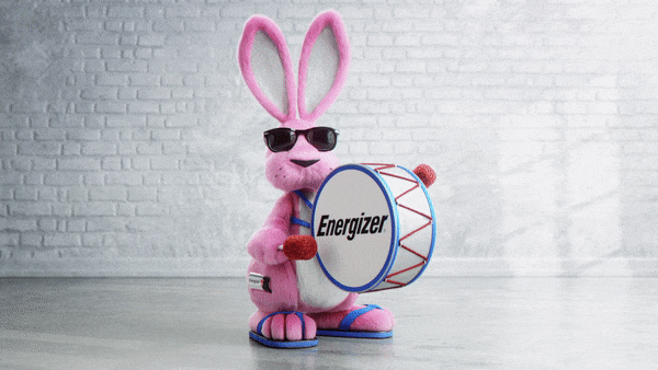 Energizer Bunny Drop Drum Stick GIF