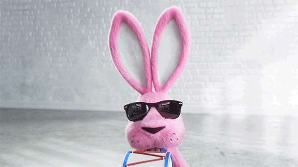 Energizer Bunny Happy Hey Girl GIF