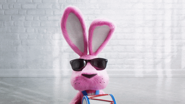 Energizer Pink Bunny I Know Nothing GIF
