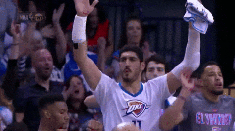 Enes Freedom Oklahoma Thunder Buddy Hands Up GIF