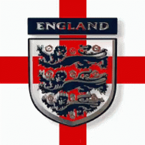 England Flag With Coat Of Arms GIF