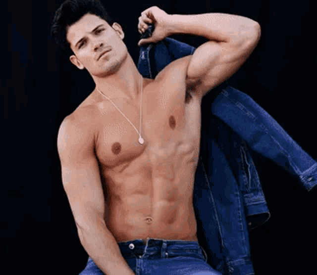 English Male Models Denim Clothes Gif GIF