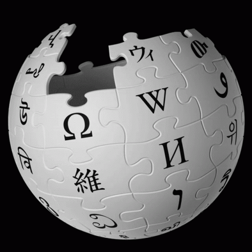 English Wikipedia Logo Spinning Globe GIF