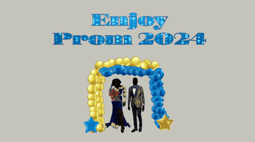 Enjoy Prom 2024 Poster with Man and Woman