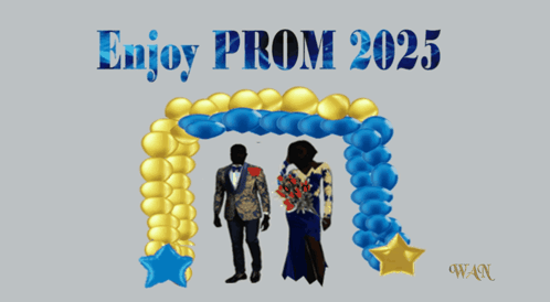 Enjoy Prom 2025 Balloons Poster