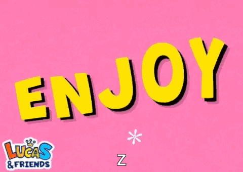 Enjoy Yellow Letters on Purple