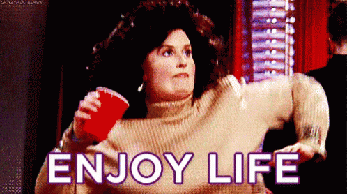 Enjoying Life With Red Cup On My Hand GIF