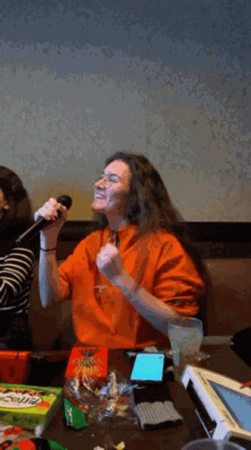 Enjoying The Night With Karaoke GIF