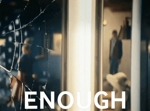 Enough Poster With Broken Glass