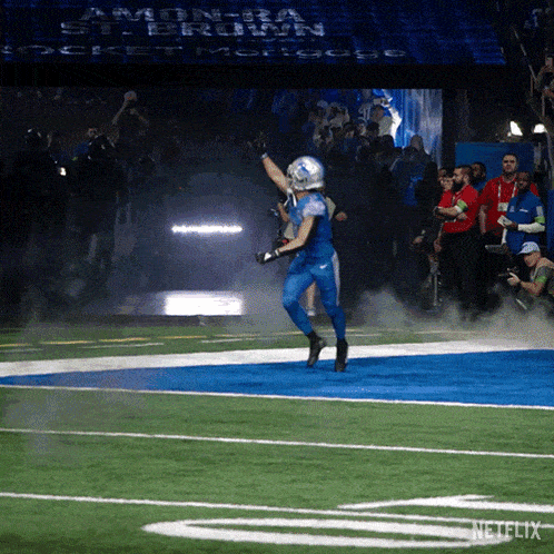Entering The Football Pitch Amon-ra St Brown Gif GIF