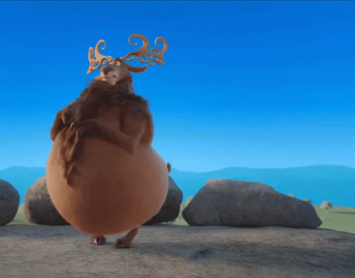 Entertaining Benny Dancing Reindeer GIF