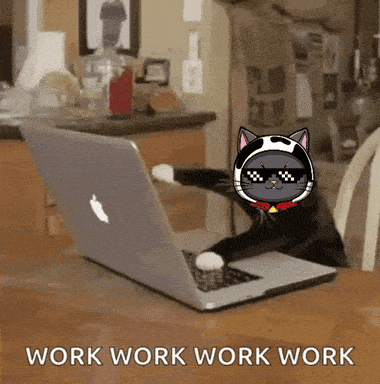 Entertaining Cat Typing Pretending To Work Work GIF
