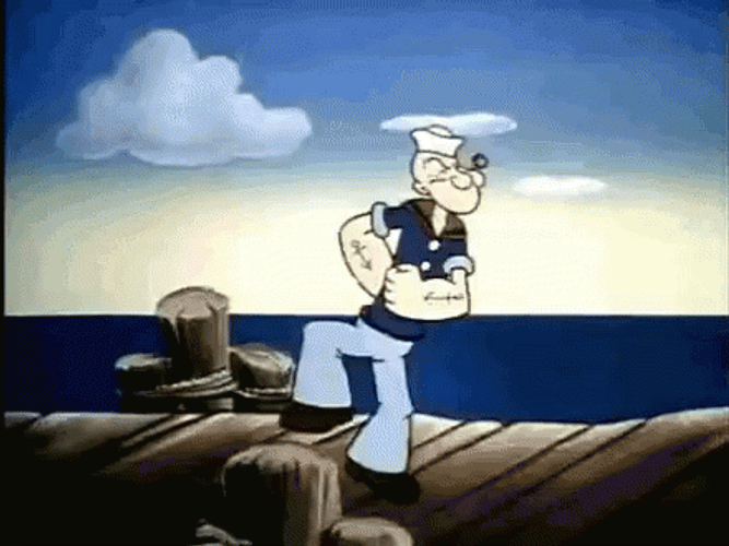 Entertaining Skip Walking Popeye  GIF
