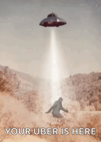 Entertaining Ufo Your Uber Is Here GIF