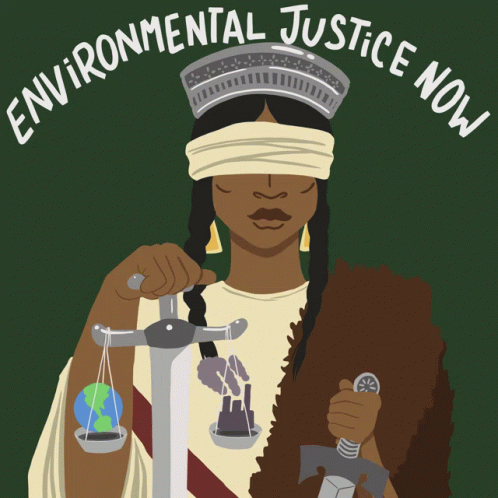 Environmental Justice Now Woman Holding Sword