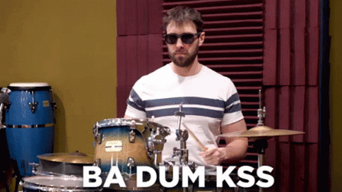 Epic Ba Dum Kiss Fiery Drumroll GIF