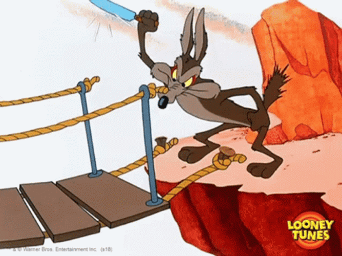 Epic Coyote Roadrunner Looney Tunes Scene GIF