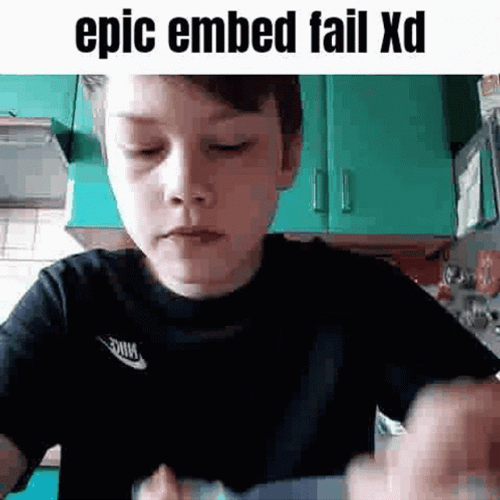 Epic Embed Fail Eating Kid GIF