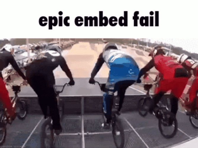Epic Embeded Bike Race Fails GIF