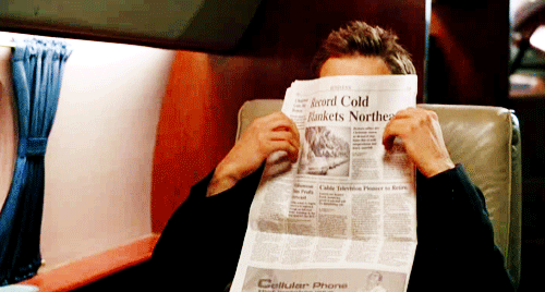 Epic Guy Covers Face With Newspaper Facepalm Meme GIF