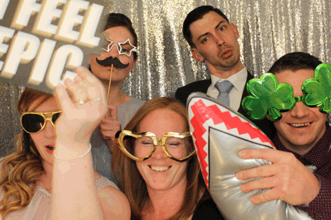 Epic Photoshoot Friends Wedding Party GIF