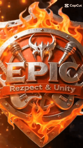 Epic Rezpect & Unity Poster With Shield and Flames
