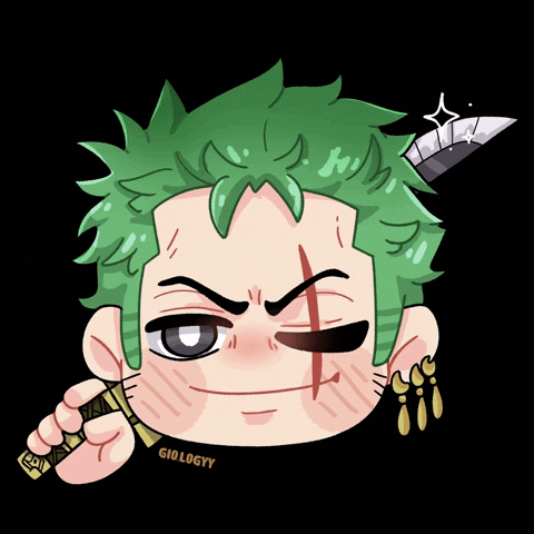 Epic Zoro Chibi Version GIF
