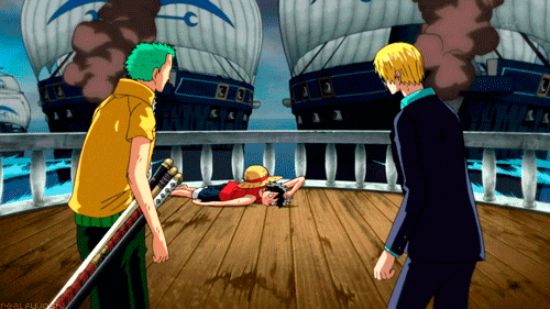 Epic Zoro Peace With Sanji GIF