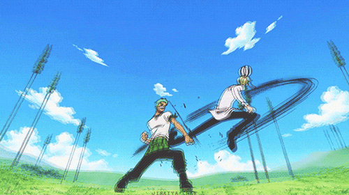 Epic Zoro Rehearsal Fight GIF
