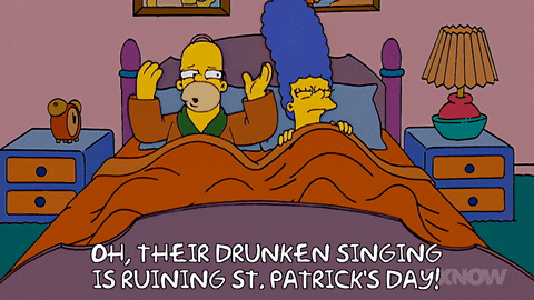 Saint Patricks Day The Simpsons Arguing GIF