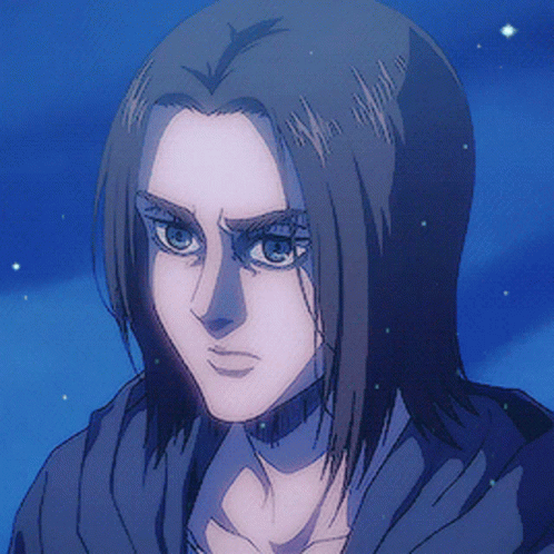 Eren Jaeger Anime Serious Face While Walking GIF