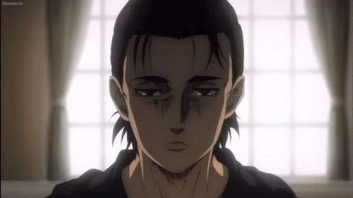 Eren Jaeger Anime Tired & Blinking GIF
