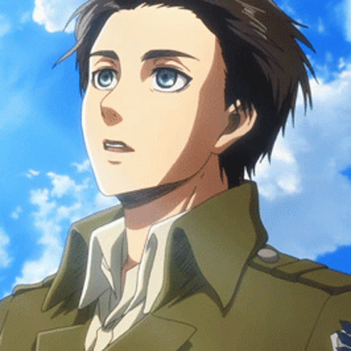 Eren Jaeger Handsome Anime Windswept Hair GIF