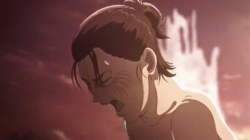 Eren Jaeger Transforming Into A Titan Anime GIF