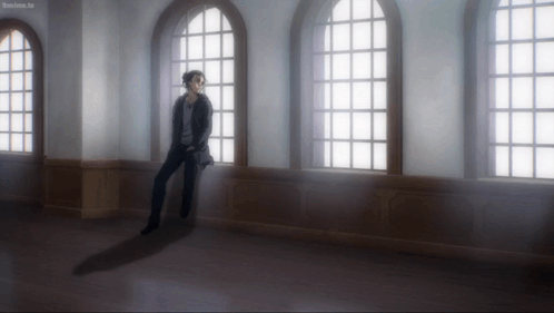 Eren Looking Out The Window GIF