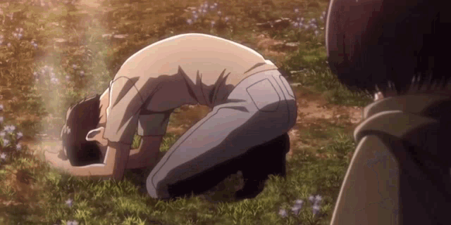 Eren Yeager Curled Up GIF